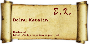 Dolny Katalin névjegykártya